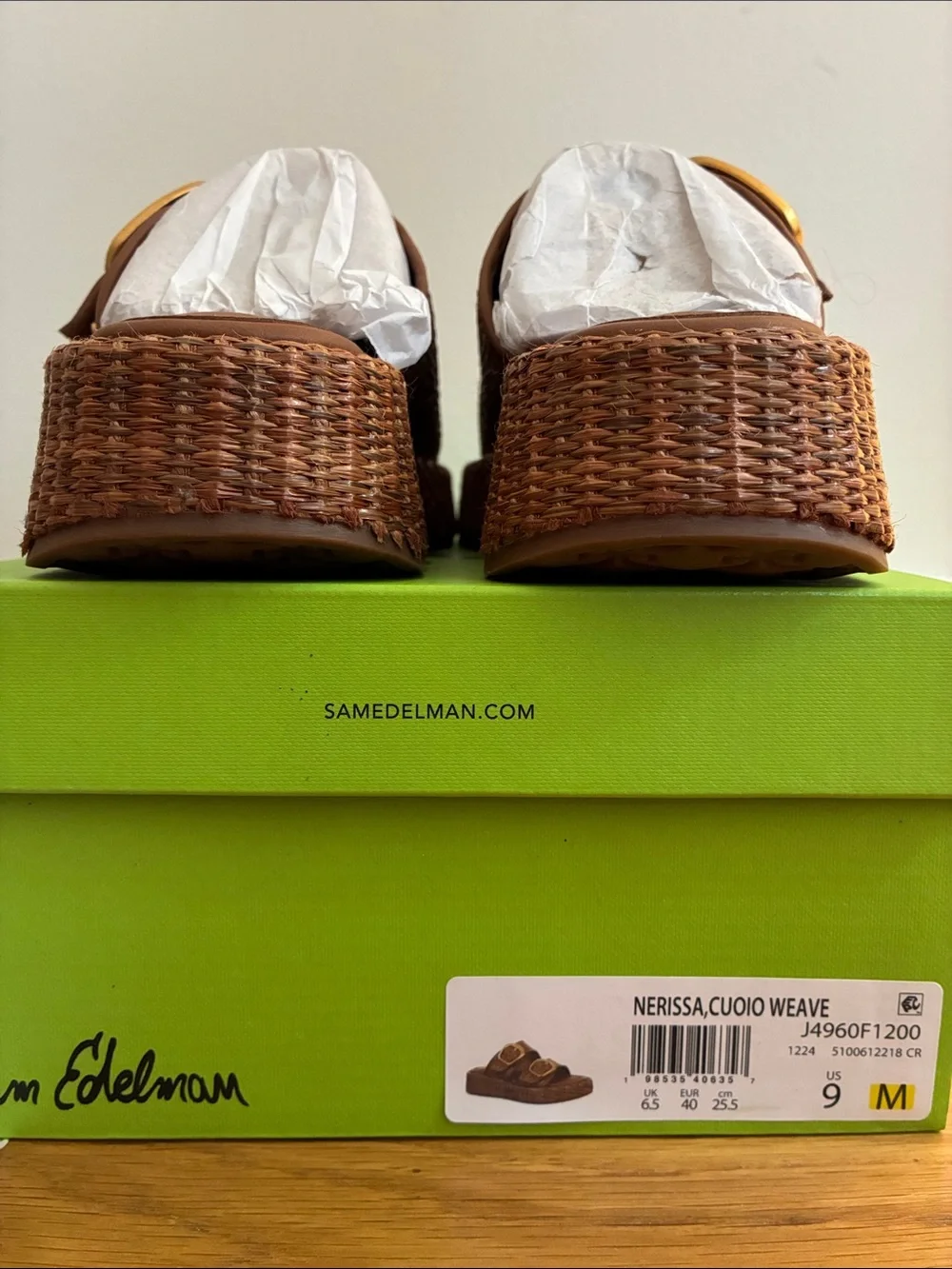 Sam Edelman Nerissa Woven Brown Platform Slide Sandals- Never worn - Picture 4 of 4
